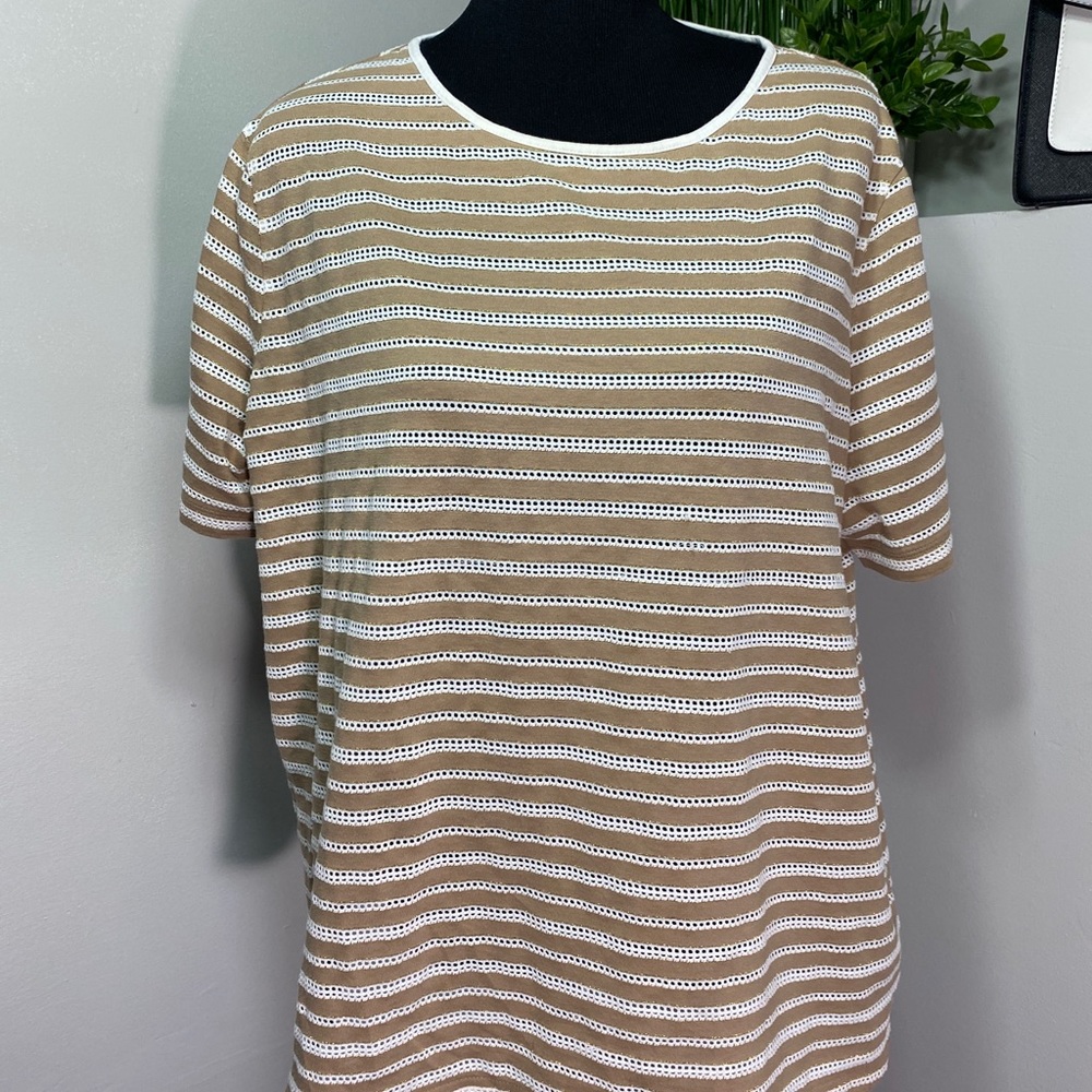 BASLER Striped Drop Shoulder Top